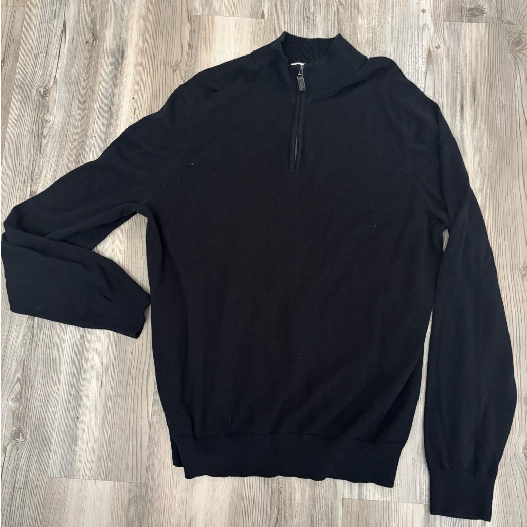 Navy Pima Cotton Quarter Zip Shirt #Pimacotton